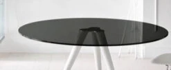 Tonelli UNITY Glass Round Table -Furniture Shop tonelli tavoli alti unity 4 e3443ab9 a314 43bc a4e7 931affbf90a6