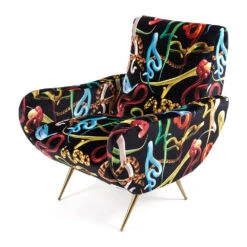 Seletti Wears Toiletpaper Armchair Snakes -Furniture Shop upholstered wooden armchair snakes 834280