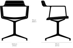 Vipp 452 Swivel Chair W Feet -Furniture Shop vipp451 swivel chair gliders 1 e1645539128128