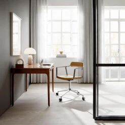 Vipp 452 Swivel Chair W Wheels -Furniture Shop vipp452 swivel chair sand 01 on low 1